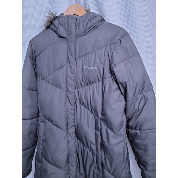 Columbia Snow Eclipse Fur Lined Hood Mid Jacket Women's size LARGE - Picture 2 of 8